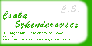 csaba szkenderovics business card